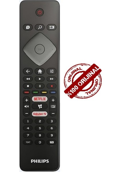 Orgınal ORJİNAL PHILIPS NETFLIX - RAKUTEN TV TUŞLU BRC0884301-01 LED TV KUMANDA