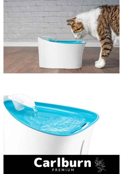 Özel Üretim Aktif Karbon Filtreli Sessiz 5W1A Adaptörlü Uyarılı Otomatik Uyarılı Kedi Köpek Su Kabı fiyatları