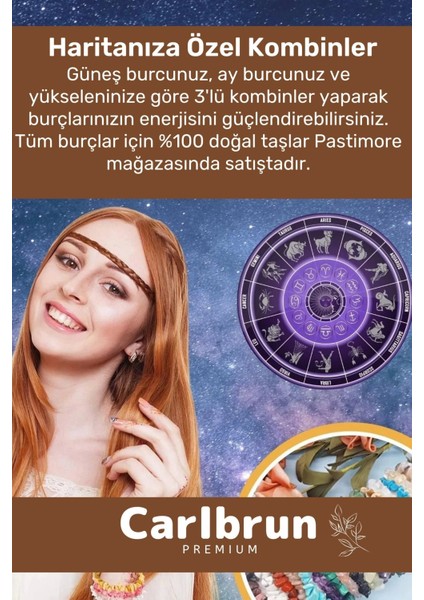 Premium Akrep Burcu Enerjisini Yükselten Doğal Taş Bileklik Akrep Burçları Burç Unisex Bileklik