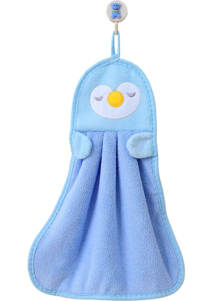 Tzmalloykarikatür Işlemeli Mercan Kadife El Havlusu (Yurt Dışından)