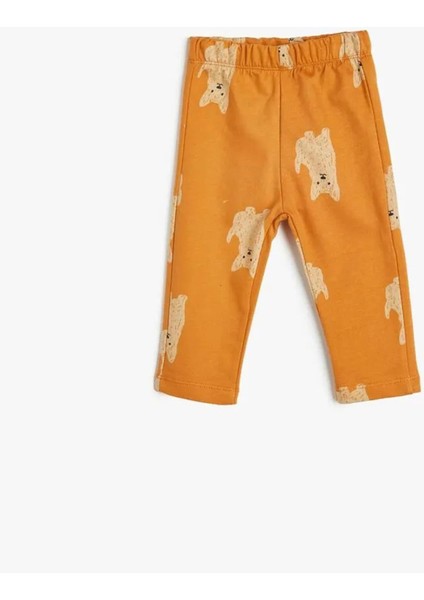 5Wmb40099Tk 2D1 Turuncu Desenlı Erkek Bebek Jersey Esofman Alt
