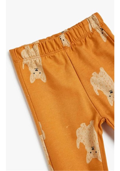 5Wmb40099Tk 2D1 Turuncu Desenlı Erkek Bebek Jersey Esofman Alt modelleri