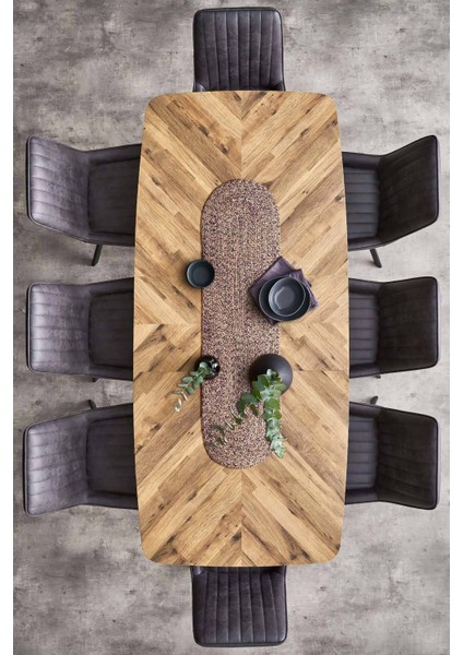 Cesta El Yapımı Örgü Mor Runner 37X136 4022