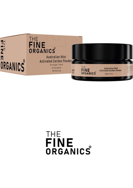 The Fine Organics Avustralya Nanesi ve Aktif Karbon Diş Beyazlatma Seti - Diş Macunu 75 ml + Diş Tozu 50 gr