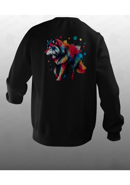Dişi Kurt Tasarımlı Sweatshirt