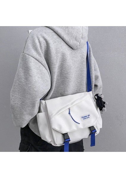 Basit Erkek Omuz Çantası, Rahat ve Şık Japon ve Kore Tarzı Çanta, Işe Gidip Gelme Crossbody, Erkek Kanvas Omuz Çantası, Erkek Omuz Çantası (Yurt Dışından)