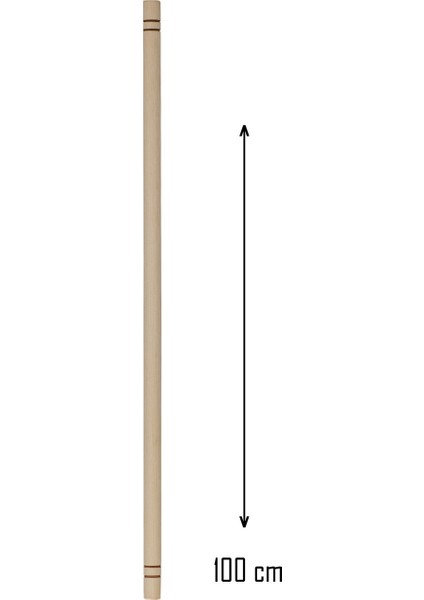 Ahşap 100 cm Hamur Açma Şekillendirme Oklavası -56041