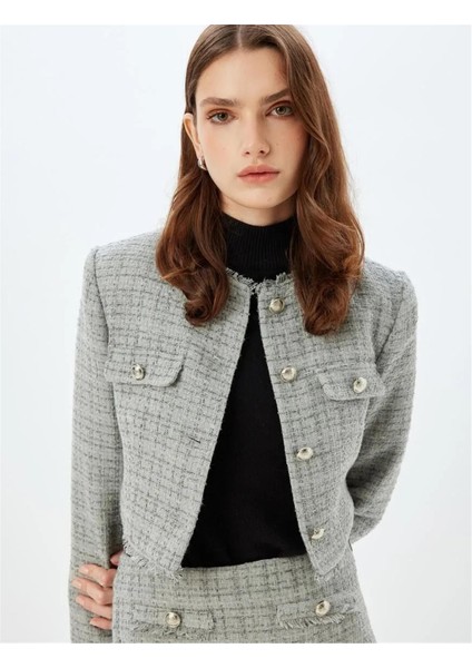 5WAK50087UW 031 Grı Kadın Blazer Takım Elbıse fiyatları