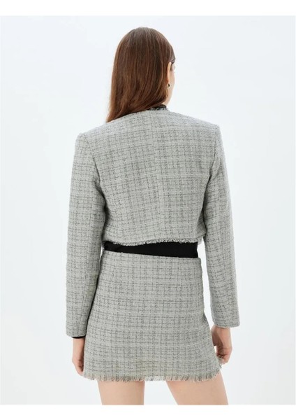5WAK50087UW 031 Grı Kadın Blazer Takım Elbıse fırsatları