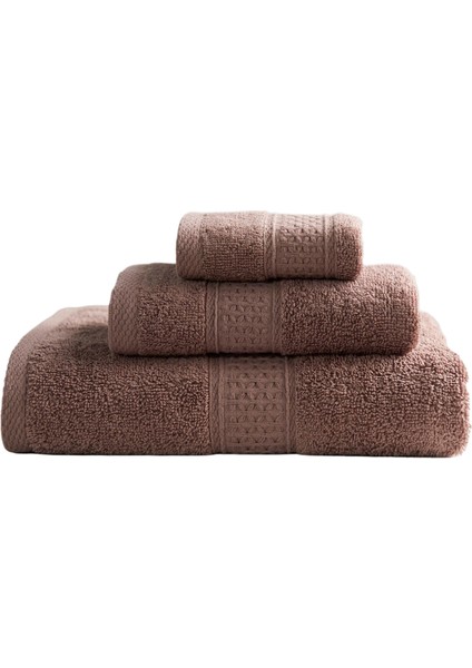 Tzmalloyküçük Kare Havlu, Havlu, Banyo Havlusu, Minimalist Tarzda Saf Pamuklu Üç Parçalı Set (Yurt Dışından)