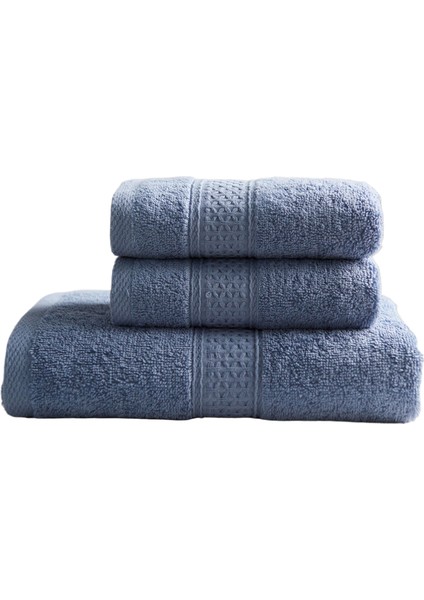 Tzmalloyküçük Kare Havlu, Havlu, Banyo Havlusu, Minimalist Tarzda Saf Pamuklu Üç Parçalı Set (Yurt Dışından)
