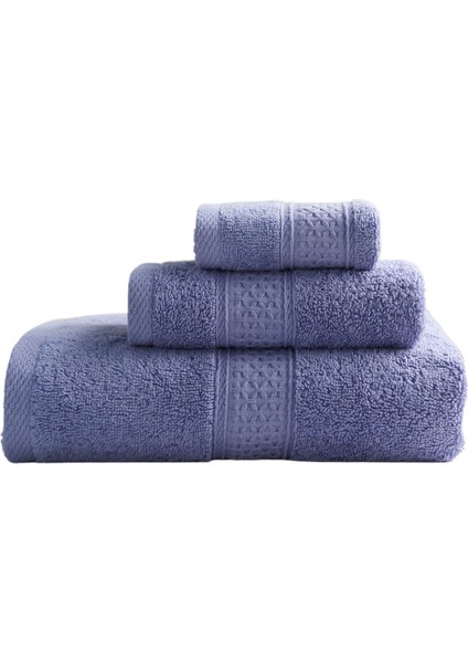 Tzmalloyküçük Kare Havlu, Havlu, Banyo Havlusu, Minimalist Tarzda Saf Pamuklu Üç Parçalı Set (Yurt Dışından)