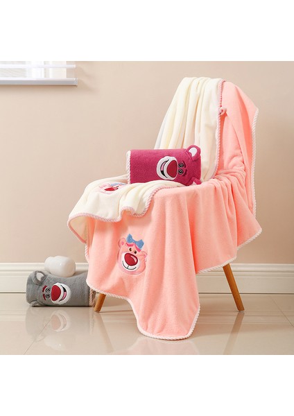 Tzmalloymercan Kadife Çilek Ayı Havlu Banyo Havlusu Seti Sevimli ve Emici (Yurt Dışından) fiyatları