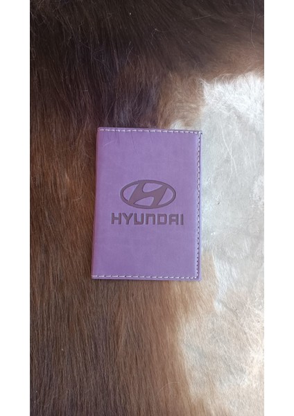Hyundaı Deri Dikişli Araç Ruhsat Kılıfı Kabı Oto Ruhsatlık Araba Ruhsat Koruyucu