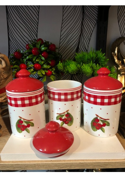 Porselen 3'lü Baharatlık Kavanoz Seti Vakumlu fiyatları