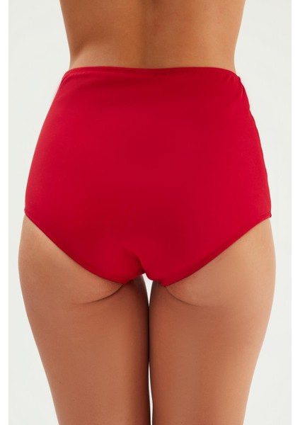 2512 Koyu Kırmızı Yüksek Bel Bikini Altı modelleri