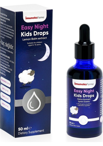 Easy Night Kids Drops Melisa Ekstraktı İçeren Damla Takviye Edici Gıda 50 ml