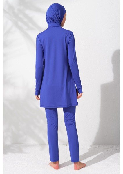 231917 Saks Uzunkollu Fermuarlı Tesettür Mayo Takım fiyatları