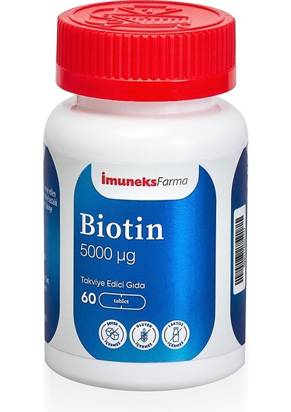 Biotin 5000 Μg İçeren Takviye Edici Gıda 60 Tablet