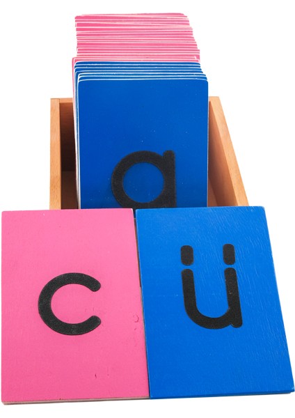 Montessori Zımpara Harfler ( Küçük Harfler ) modelleri