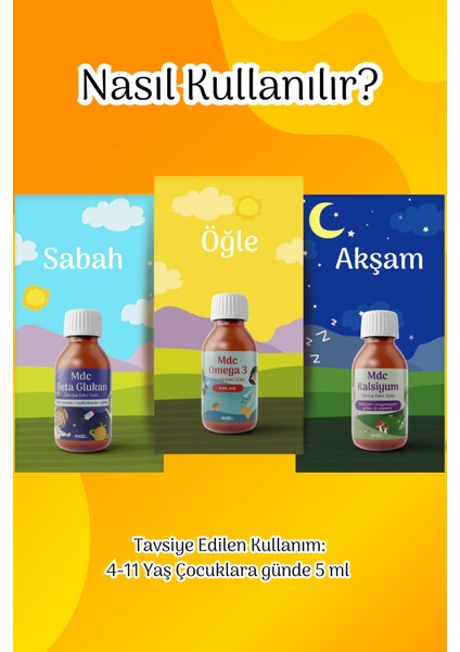 Kalsiyum Şurup ve Omega 3 Şurup - Gelişim Destek Paketi