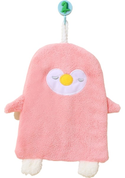 Tzmalloykarikatür Işlemeli Mercan Kadife El Havlusu (Yurt Dışından)