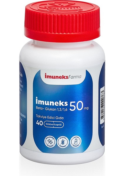 50 Mg Beta Glukan 13/16 İçeren Takviye Edici Gıda 40 Kapsül