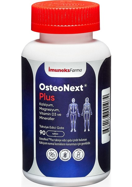 Osteonextplus Kalsiyum Magnezyum Vitamin D3 Ve Mineraller İçeren Takviye Edici Gıda 90 Tablet
