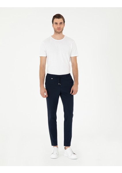 Erkek Lacivert Klasik Jogger Pantolon 50287780-VR033