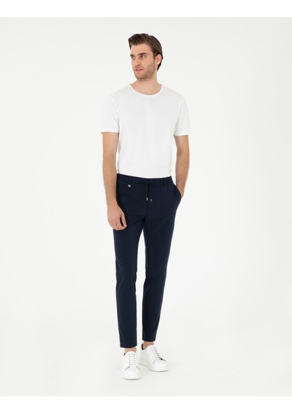 Erkek Lacivert Klasik Jogger Pantolon 50287780-VR033