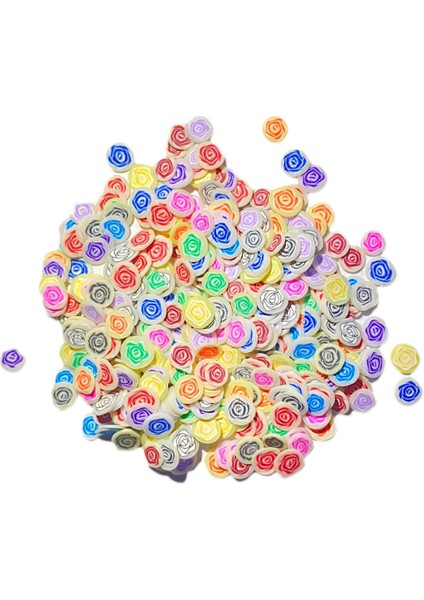 Karışık Glitter Doldu Malzemesi Epoksi Reçine Dolgusu Figür 5 gr Gül