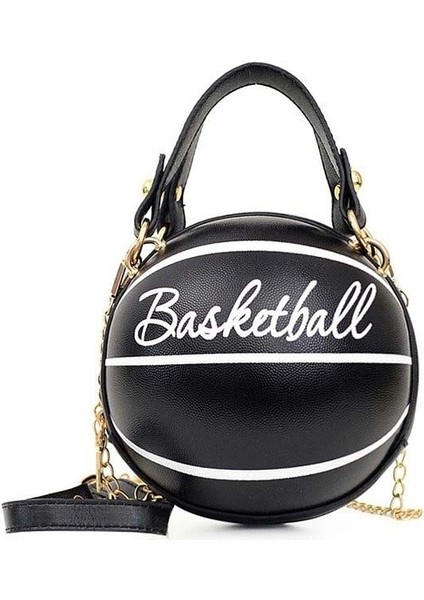 Basketbol Şekli Zincir Tasarım Askılı Kadın Moda Omuz Çantası (Yurt Dışından)
