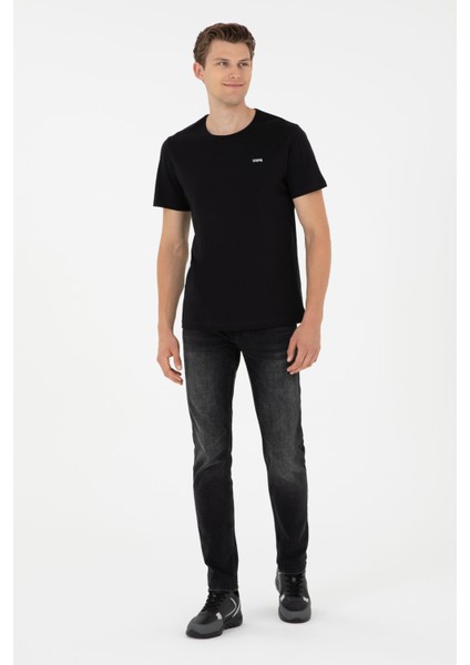 Erkek Siyah Tişört Basic 50284640-VR046 fırsatları