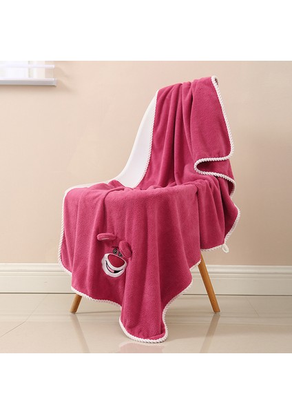 Tzmalloybanyo Havlusu 70*140 cm Mercan Kadife Çilek Ayı Banyo Havlusu Sevimli ve Emici (Yurt Dışından) fiyatları