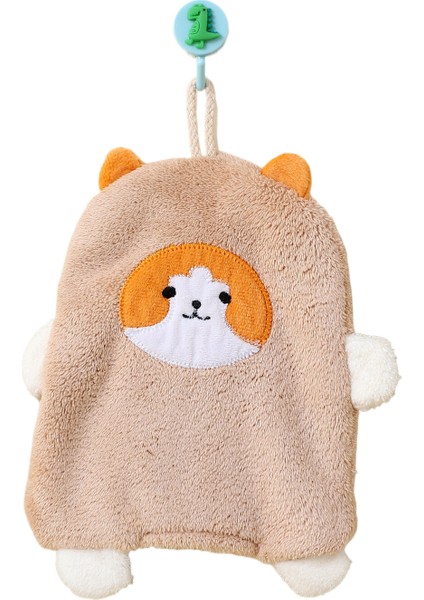 Tzmalloykarikatür Işlemeli Mercan Kadife El Havlusu (Yurt Dışından)