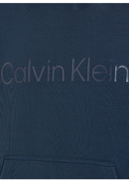 Calvin Klein Mavi Erkek Kapüşon Yaka Normal Kalıp Sweatshirt 00GMF4W302PPKPW  Sweat Hoodıe