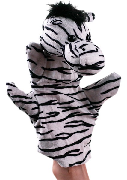 Zebra Beş Parmak Eldiven Kukla Peluş Oyuncak Çocuk Hediyesi 20CM (Yurt Dışından)