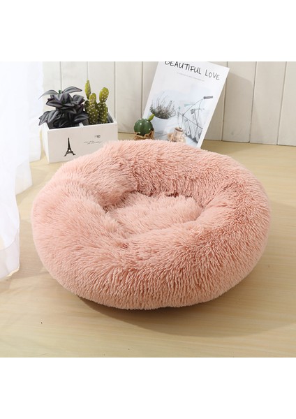Yuvarlak Peluş Evcil Hayvan Yuvası Çıkarılabilir ve Yıkanabilir (Yurt Dışından)