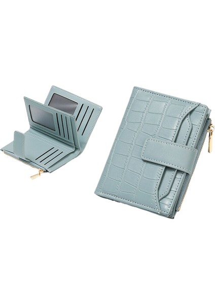 Tzmalloybüyük -Kapasite Yeni Kısa Ladies Cüzdan Çapraz -Border El % 20 Ins Ins Zipper Pu Deri Money Sandviçler ve Gümüş Çanta (Yurt Dışından)