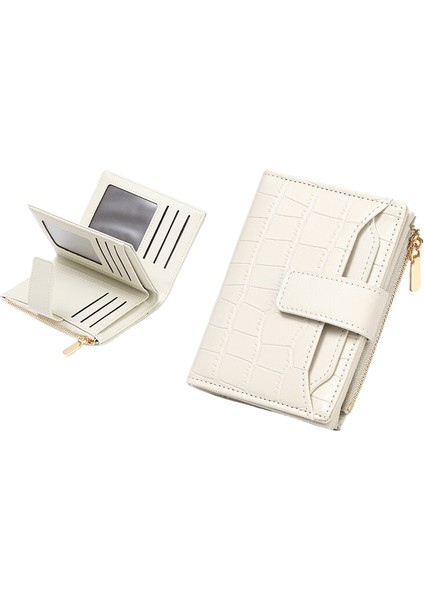 Tzmalloybüyük -Kapasite Yeni Kısa Ladies Cüzdan Çapraz -Border El % 20 Ins Ins Zipper Pu Deri Money Sandviçler ve Gümüş Çanta (Yurt Dışından)