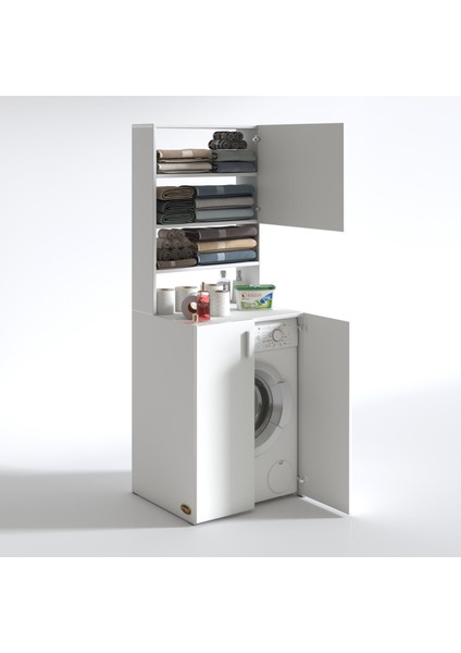 Kenzlife çamaşır makinesi dolabı kasparov byz 180*066*55-20 banyo kapaklı arkalıksız modelleri