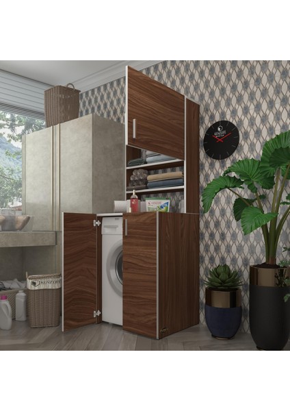 Kenzlife çamaşır makinesi dolabı kasparov cvz 180*066*55-20 banyo kapaklı arkalıksız