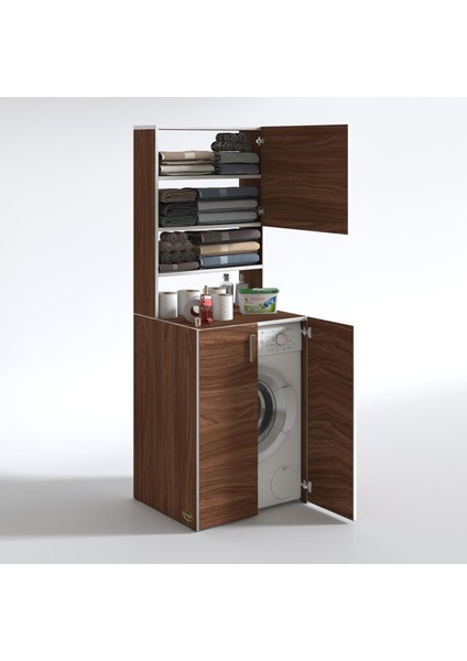 Kenzlife çamaşır makinesi dolabı kasparov cvz 180*066*55-20 banyo kapaklı arkalıksız