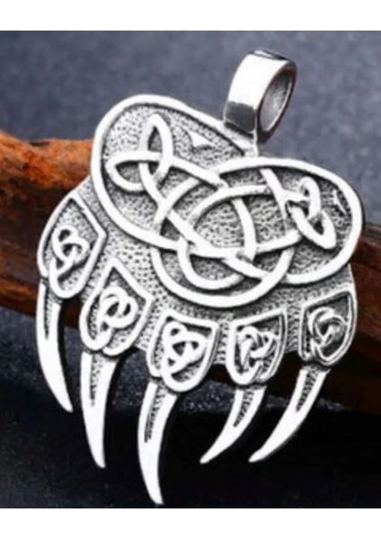 Paslanmaz Çelik Ayı Pençe Viking Kolye