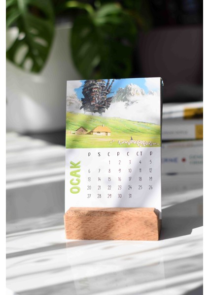 2025 Ghibli Manzara Temalı Takvim (10 × 15 Cm) Anime Temalı fiyatları