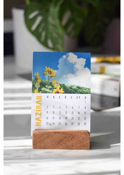 2025 Ghibli Manzara Temalı Takvim (10 × 15 Cm) Anime Temalı