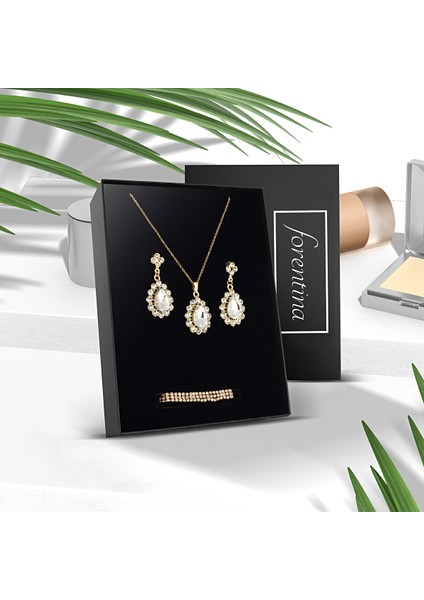 Altın Kaplama Kolye Küpe Bileklik Hediye Set PS2318 fiyatları