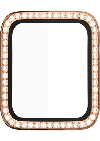 Apple Watch 9/8/se/7/6/5/4/3/2/1 Seri 45MM 44MM 42MM 41MM 40MM 38MM Uyumlu Parlak Taş Işlemeli Şık Işıltılı Renkli Kasa Ekran Koruyucu fırsatları