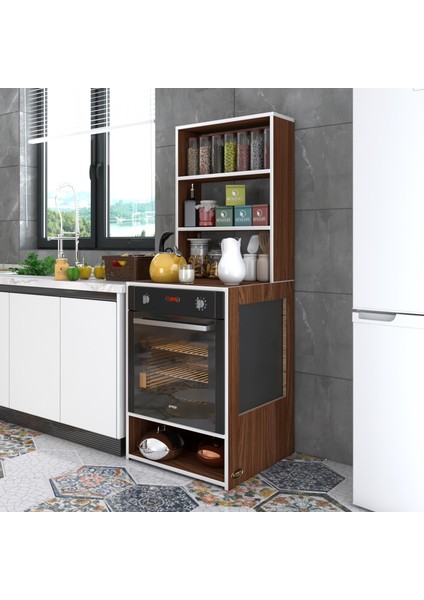Kenzlife ankastre fırın dolabı ismihan cvz 165*60*56 mutfak raflı