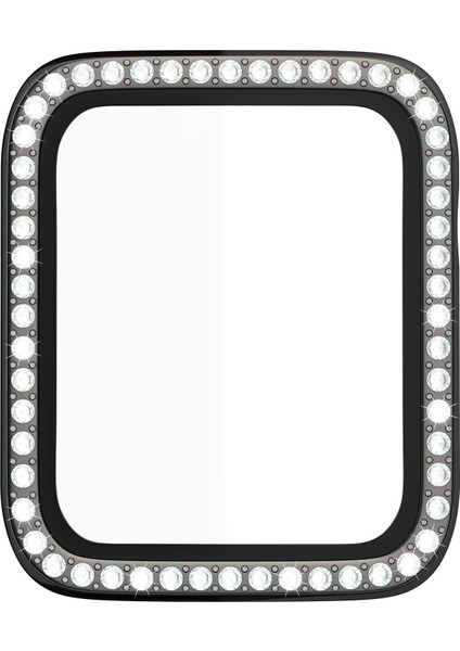 Apple Watch 9/8/se/7/6/5/4/3/2/1 Seri 45MM 44MM 42MM 41MM 40MM 38MM Uyumlu Parlak Taş Işlemeli Şık Işıltılı Renkli Kasa Ekran Koruyucu fırsatları